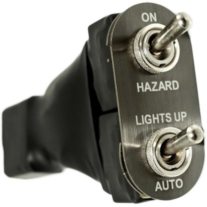 2183 ハザード&リトラスイッチ Jass Performance(ジャスパフォーマンス) ブラックステンレスヘアライン色  1個