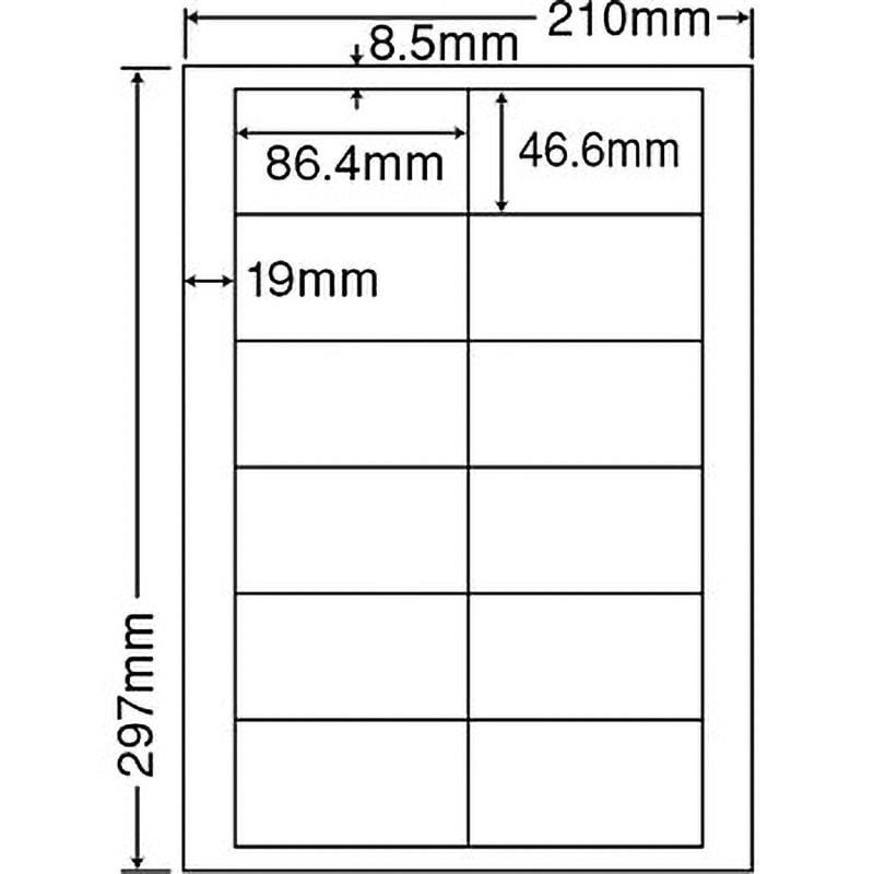 LDW12PB 業務用OAラベル ナナワード nana(東洋印刷) 12(6面×2面) 四角