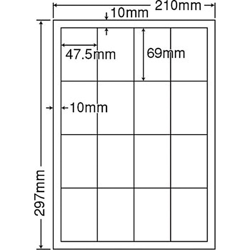 LDW16SB 業務用OAラベル ナナワード nana(東洋印刷) 16(4面×4面