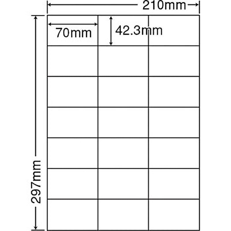 LDZ21QB 業務用OAラベル ナナワード nana(東洋印刷) 21(3面×7面) 四角