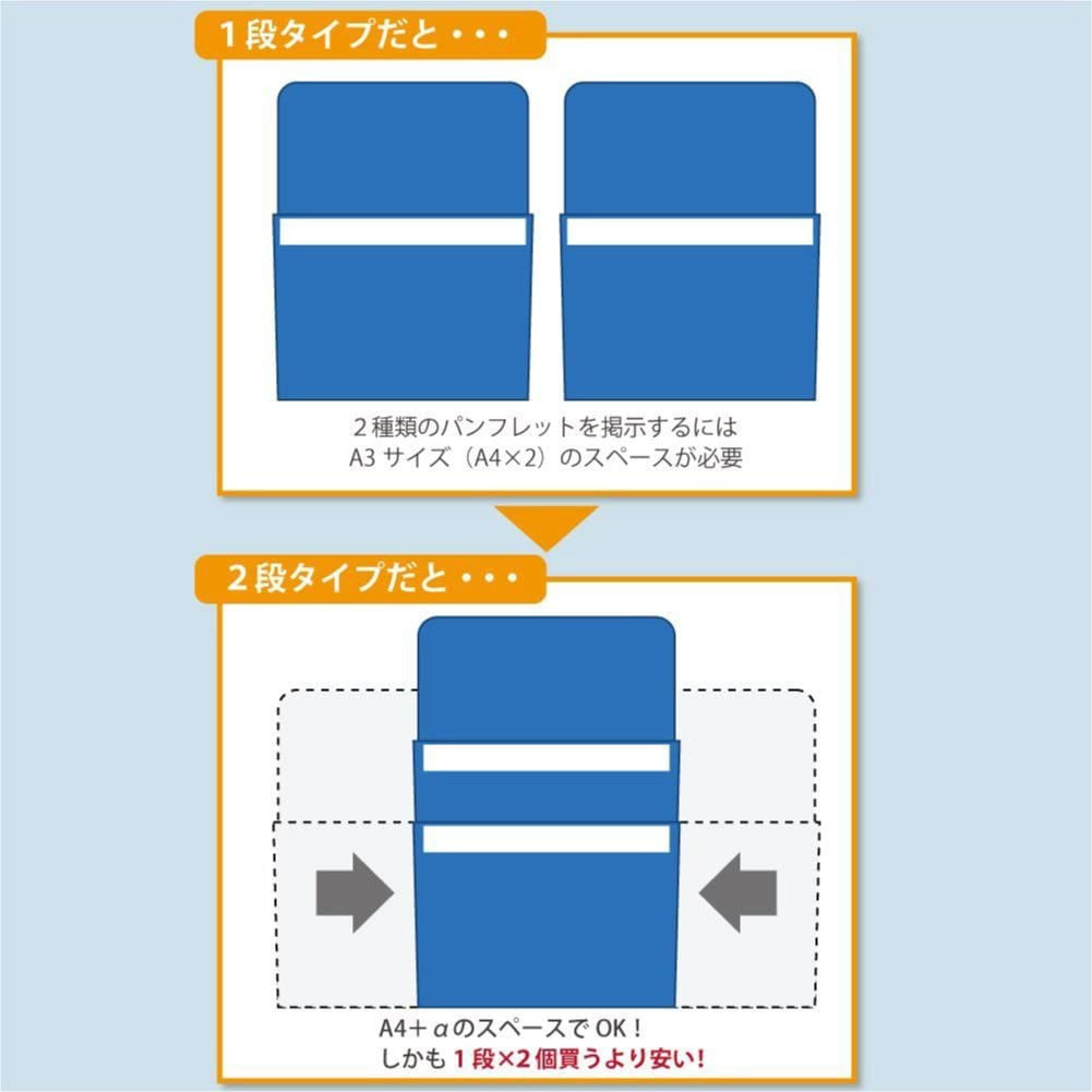 K2マク-MPWA4B マグネットポケット<K2> 2段タイプ コクヨ 青色 K2マク-MPWA4B マグネットポケット<K2> 2段タイプ コクヨ 青色
