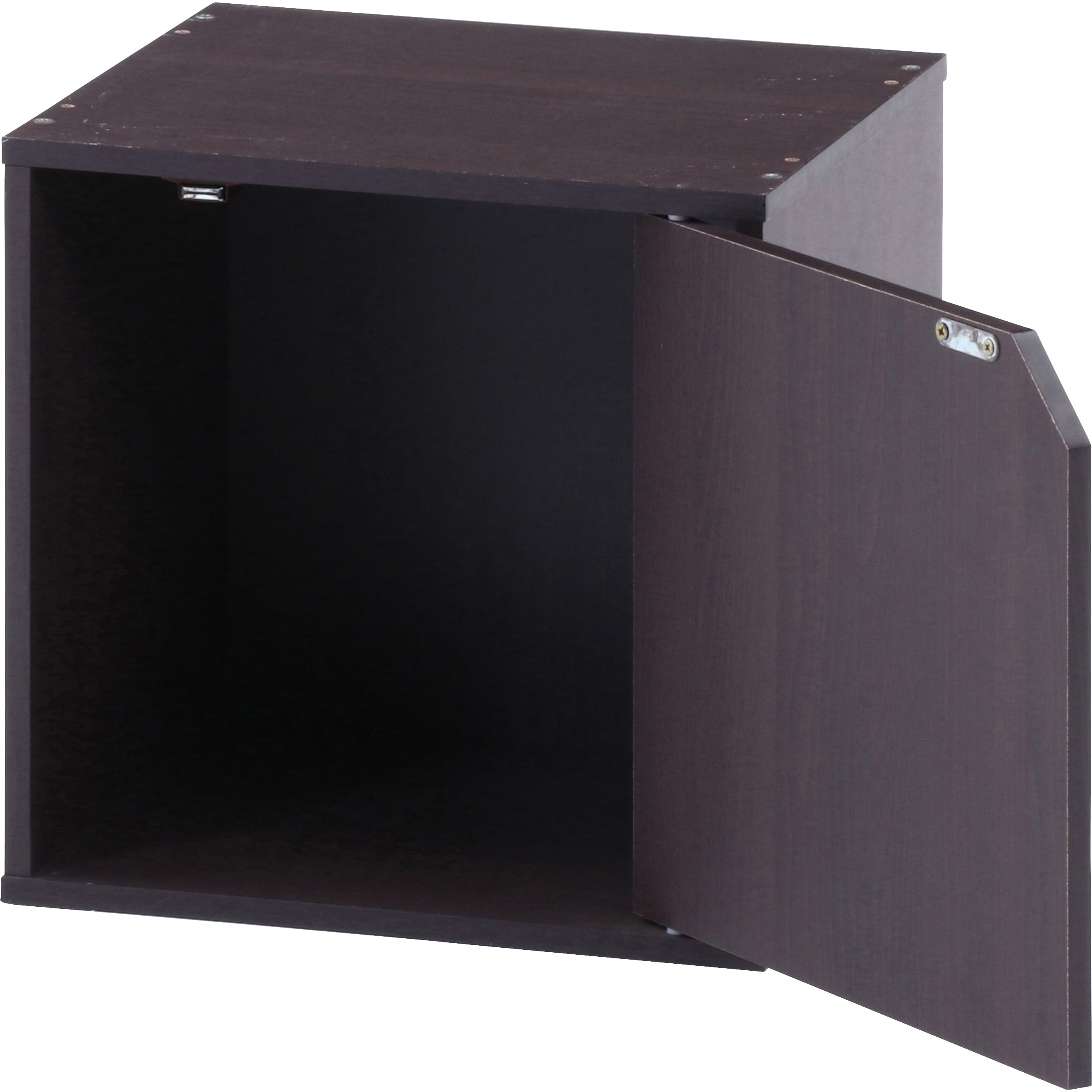 詳細不明キュー 81906 キューブボックス 扉付 CB35DR 不二貿易 ブラウン色 - 【通販