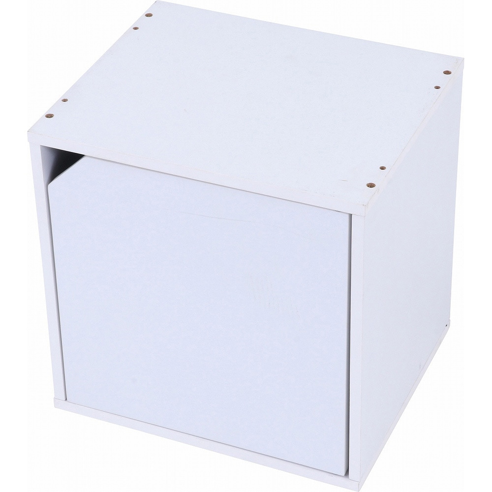 81907 キューブボックス 扉付 CB35DR 不二貿易 ホワイト色 - 【通販
