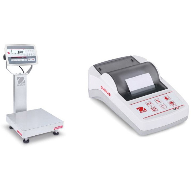 D52XW15WQDR6JP+SF40A(英語版一般校正証明書付) 台はかり(ディフェンダー5000シリーズ)プリンタセット オーハウス 計量皿寸法305 × 305mm