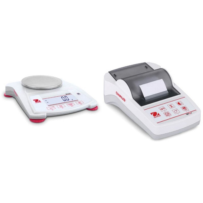 SPX421JP+SF40A(英語版一般校正証明書付) ポータブル天びん(スカウトシリーズ)プリンタセット オーハウス ひょう量420g 最小表示0.1g