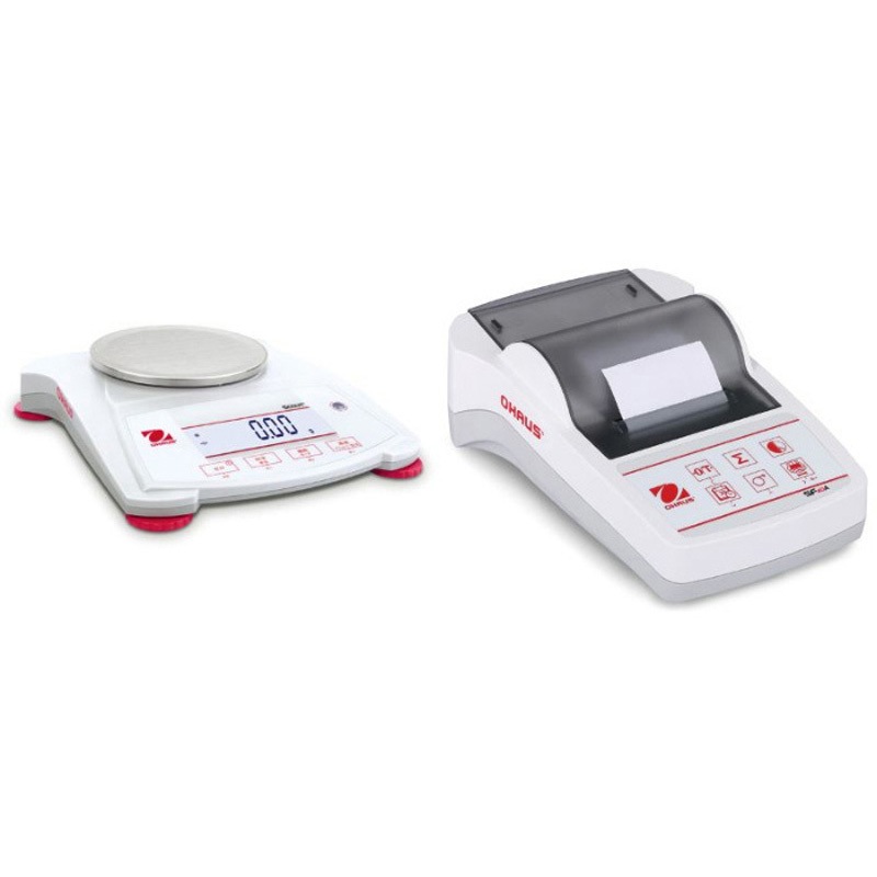 SPX422JP+SF40A(英語版一般校正証明書付) ポータブル天びん(スカウトシリーズ)プリンタセット オーハウス ひょう量420g 最小表示0.01g