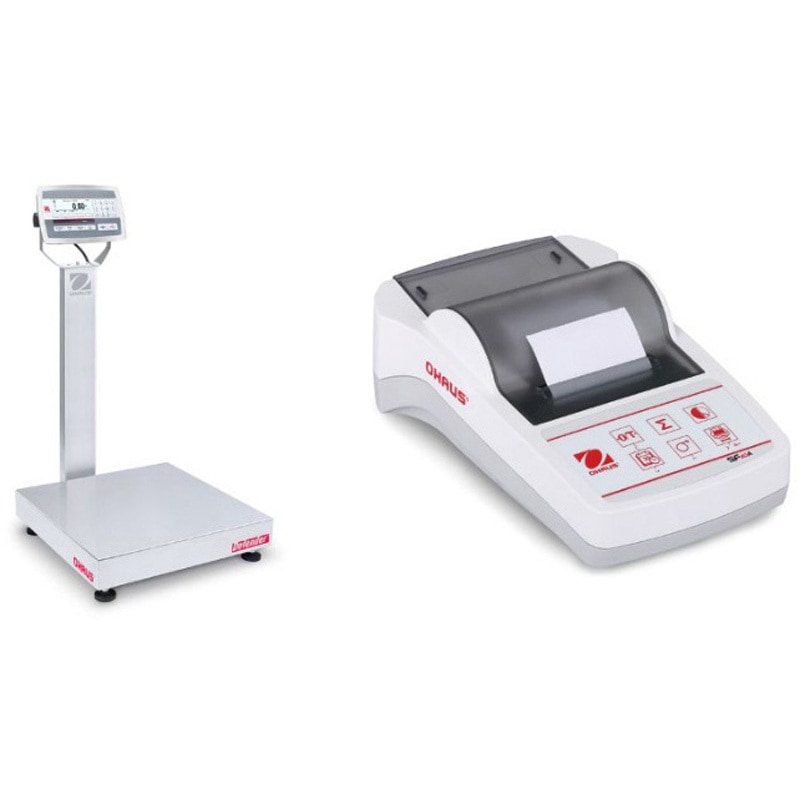 D52XW300WTDX7JP+SF40A 台はかり(ディフェンダー5000シリーズ)プリンタセット オーハウス ひょう量150 /300kg 計量皿寸法610  x 457mm