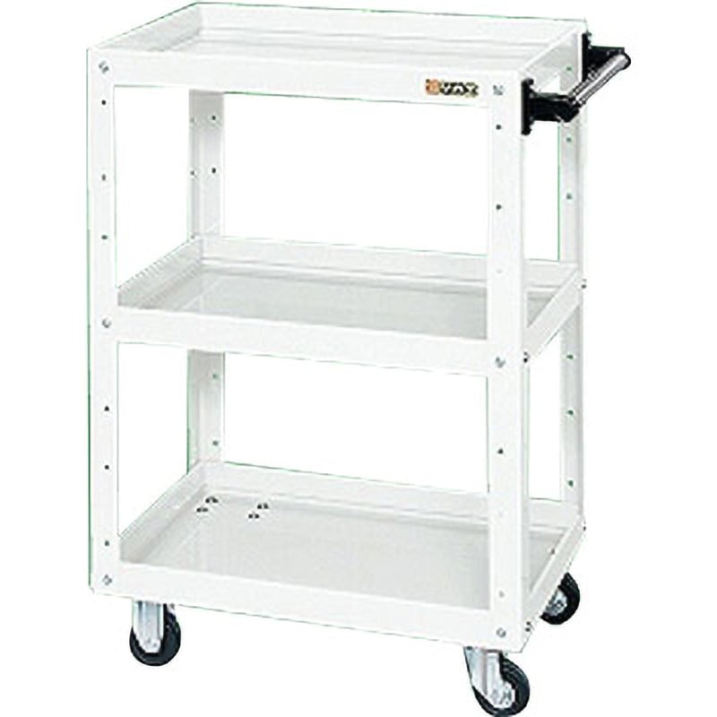 CSWA-608JNUW ニューCSスーパーワゴン(CSWA/抗菌パールホワイト/ナイロンウレタン車) サカエ 自在×4キャスター