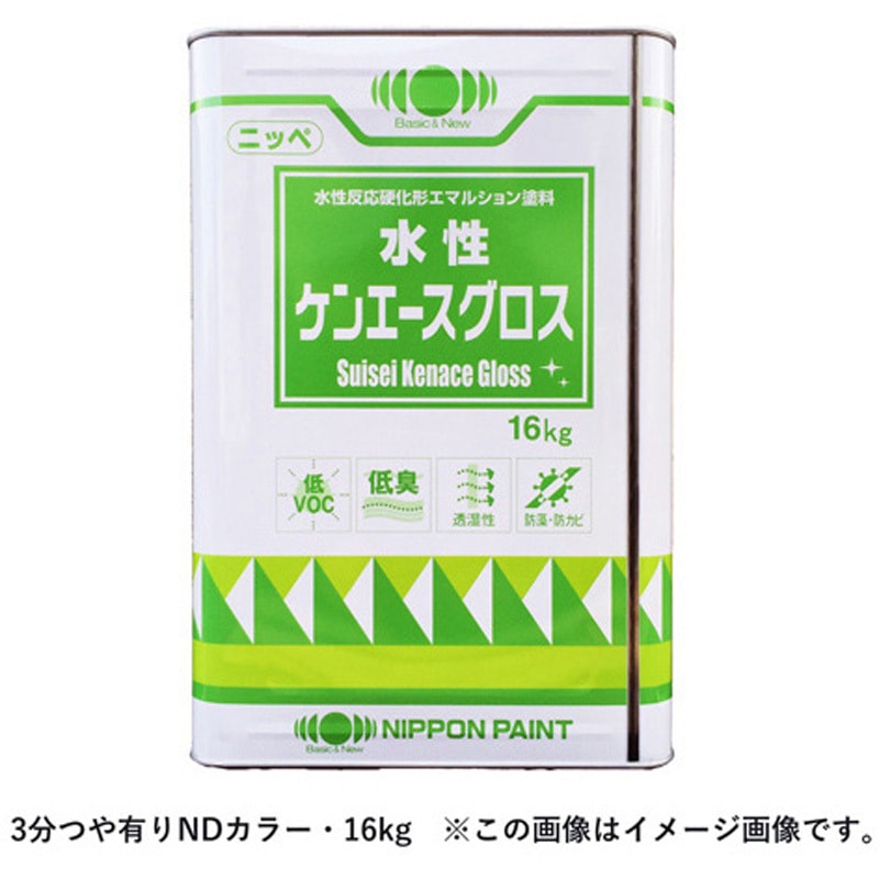 ガベ 水性ケンエースグロス 3分つや有り ニッペ推奨NDカラー 16kg ニッぺ