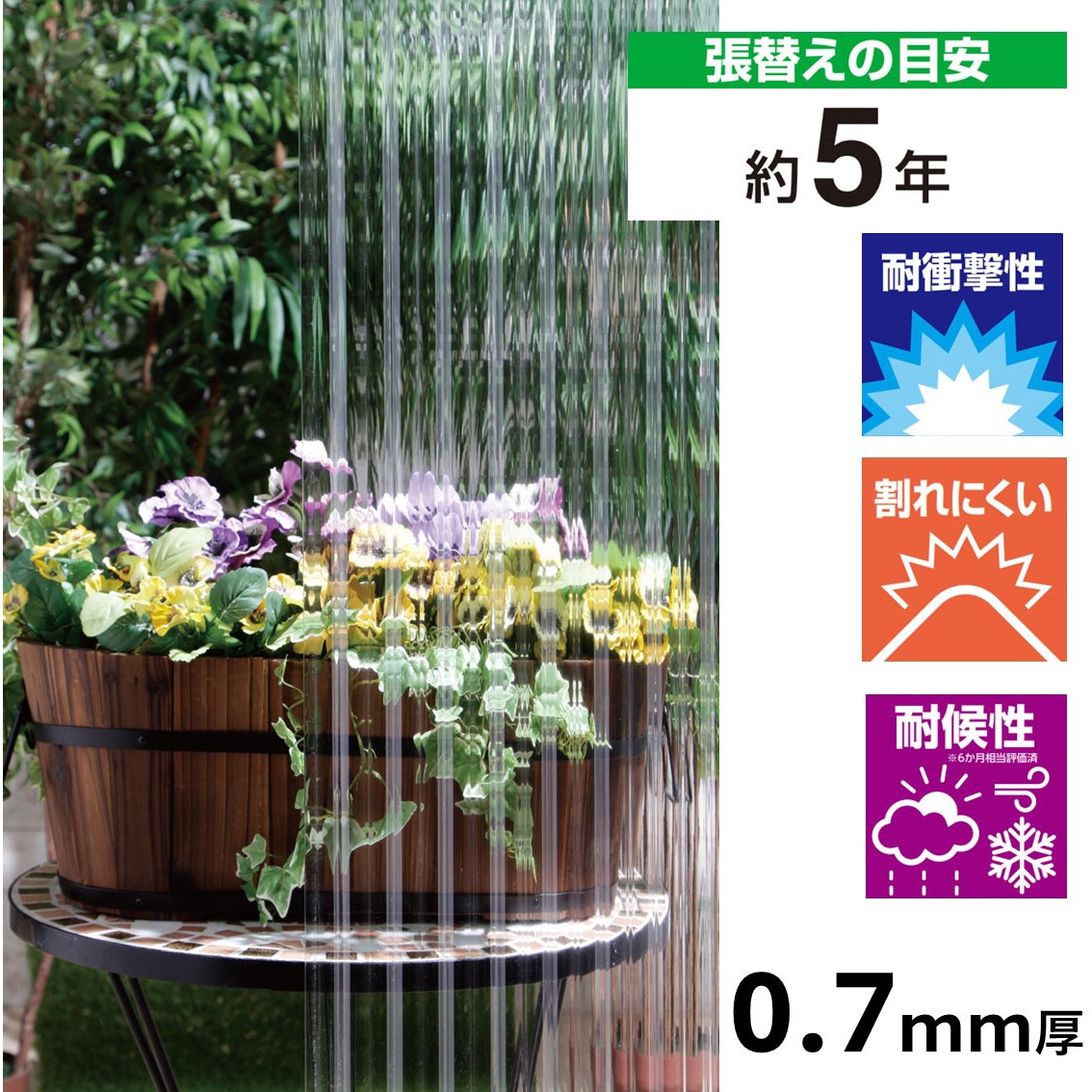 NIPC-707N ポリカ波板 クリア 1セット(10枚) アイリスオーヤマ 【通販