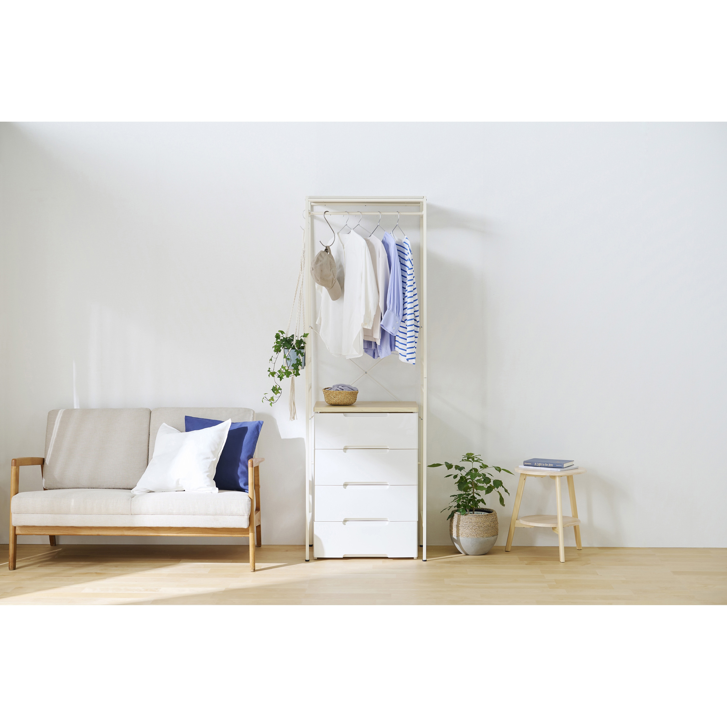 CHHRー640 チェスト上ハンガーラック アイリスオーヤマ ホワイト色