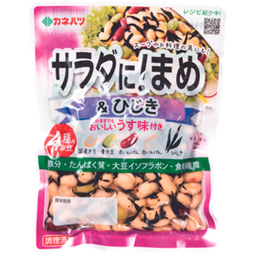 サラダに!まめ&ひじき 1セット(125g×12個) サラダに!まめ 【通販
