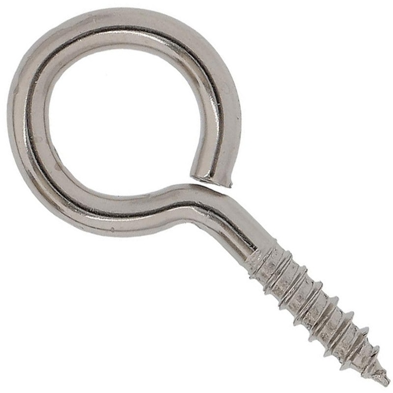 8 ヒートン (鉄/ニッケルめっき)(パック品) 1袋(30本) OHSATO(大里