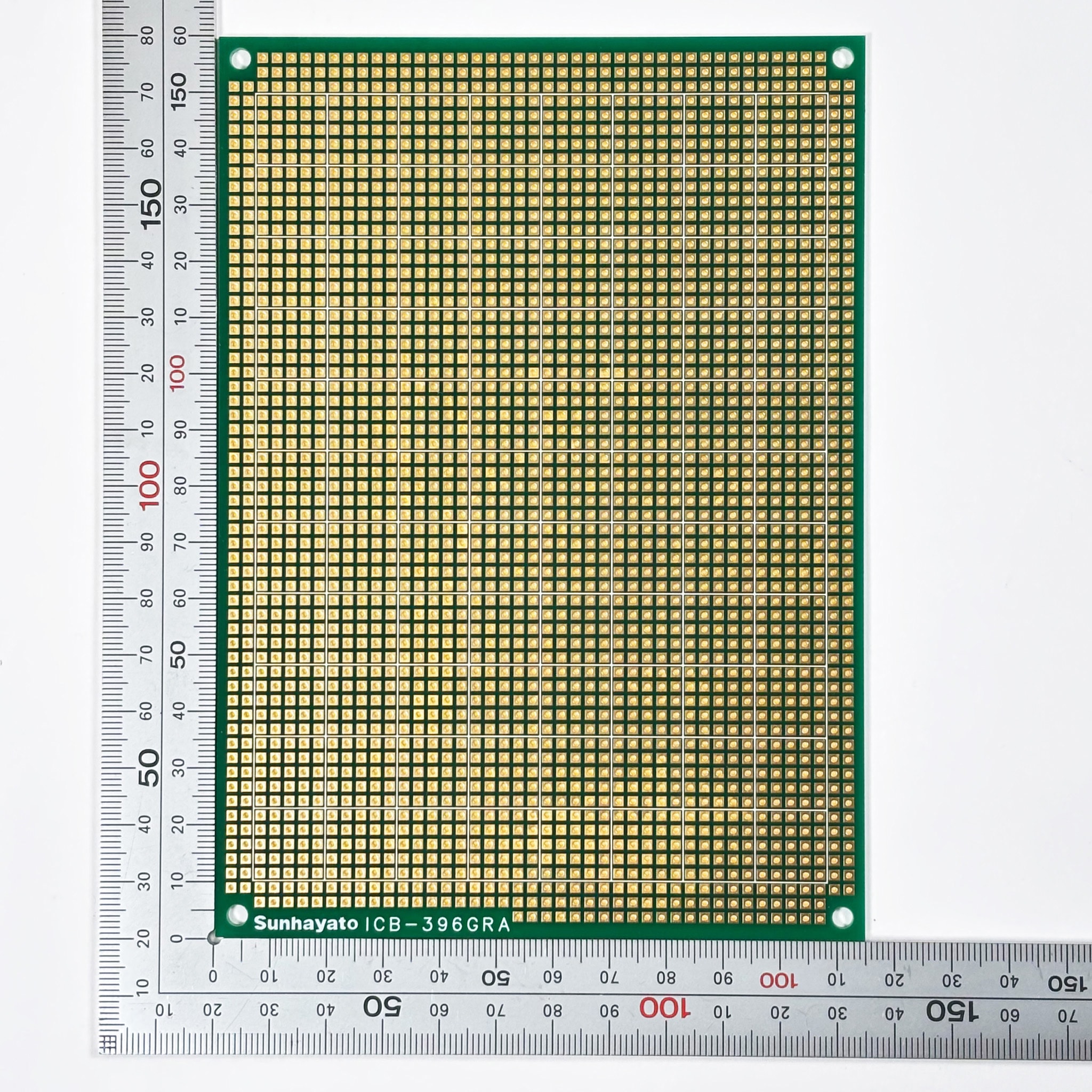 ICB-396GRA フルレジストユニバーサル基板(緑色) 1枚 サンハヤト