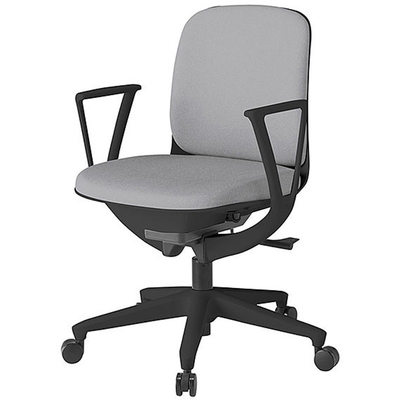 KJ-326CF-T1T6 トルテUチェア ローバック 固定肘付<配送時組立サービス付> イトーキ 組立・設置・取付 ナイロン双輪キャスター ブラック  KJ-326CF-T1T6 37,037円