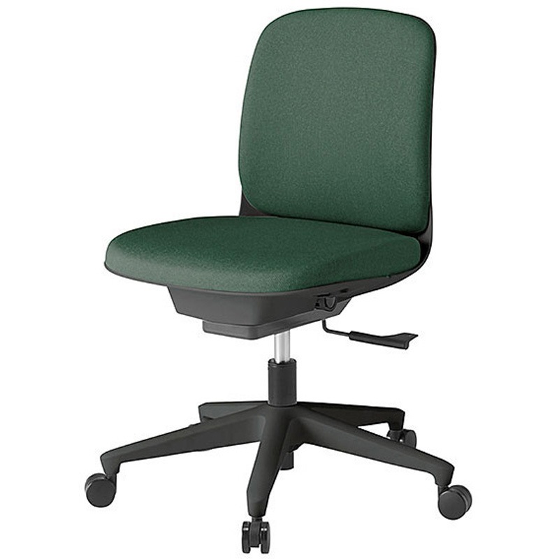 KJ-320CF-T1G2 トルテUチェア ローバック 肘なし<配送時組立サービス付> イトーキ 組立・設置・取付 ナイロン双輪キャスター ブラック  KJ-320CF-T1G2