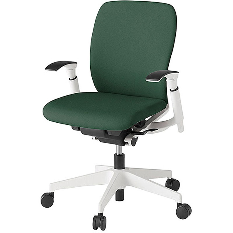 KF-447CF-WWG2 フルゴチェア ローバック 可動肘付<配送時組立サービス付> イトーキ 組立・設置・取付 ナイロン双輪キャスター ホワイト  KF-447CF-WWG2