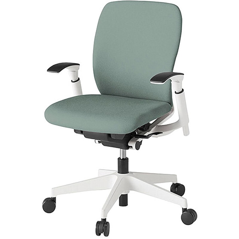 KF-447CF-WWE3 フルゴチェア ローバック 可動肘付<配送時組立サービス付> イトーキ 組立・設置・取付 ナイロン双輪キャスター ホワイト  KF-447CF-WWE3