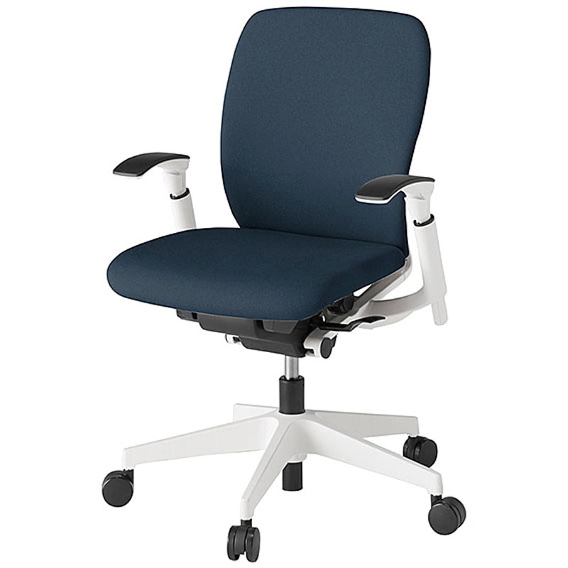 KF-447CF-WWB1 フルゴチェア ローバック 可動肘付<配送時組立サービス付> イトーキ 組立・設置・取付 ナイロン双輪キャスター ホワイト  KF-447CF-WWB1