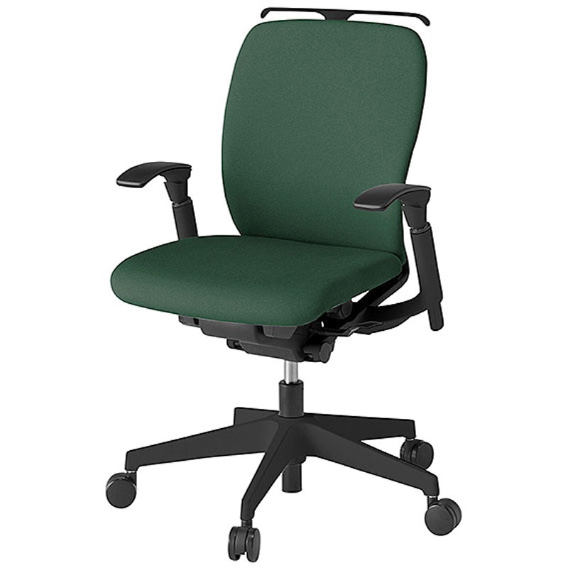 KF-447CFHT1G2 フルゴチェア ローバック 可動肘 ハンガー付<配送時組立サービス付> イトーキ 組立・設置・取付 ナイロン双輪キャスター ブラック  KF-447CFHT1G2