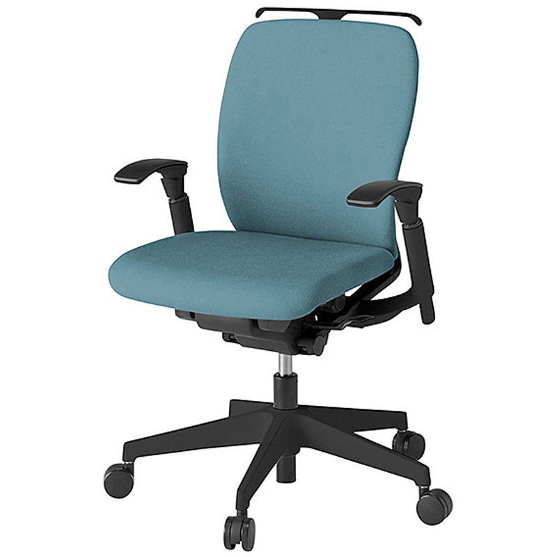 KF-447CFHT1S4 フルゴチェア ローバック 可動肘 ハンガー付<配送時組立サービス付> イトーキ 組立・設置・取付 ナイロン双輪キャスター ブラック  KF-447CFHT1S4