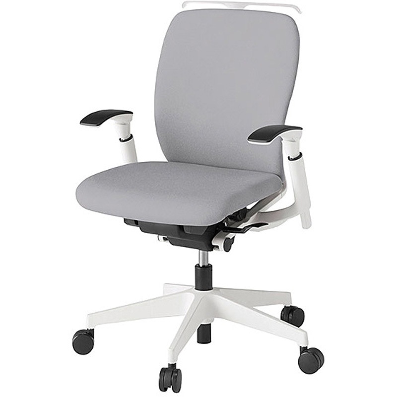 KF-447CFHWWT6 フルゴチェア ローバック 可動肘 ハンガー付<配送時組立サービス付> イトーキ 組立・設置・取付 ナイロン双輪キャスター ホワイト  KF-447CFHWWT6