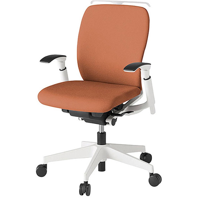 KF-447CFHWWD7 フルゴチェア ローバック 可動肘 ハンガー付<配送時組立サービス付> イトーキ 組立・設置・取付 ナイロン双輪キャスター ホワイト  KF-447CFHWWD7