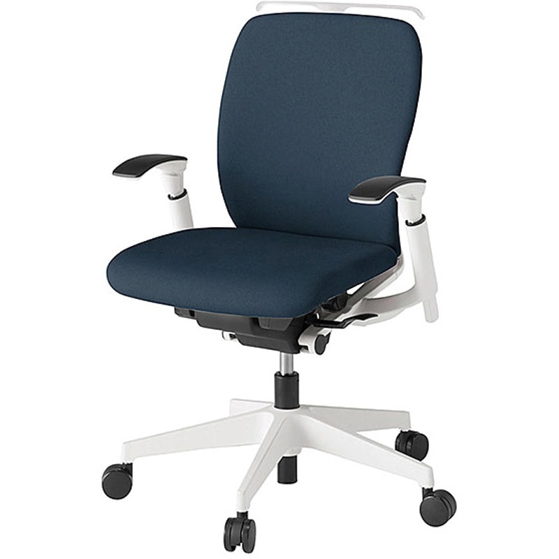 KF-447CFHWWB1 フルゴチェア ローバック 可動肘 ハンガー付<配送時組立サービス付> イトーキ 組立・設置・取付 ナイロン双輪キャスター ホワイト  KF-447CFHWWB1