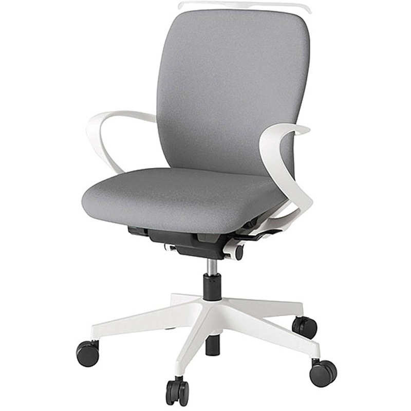 KF-446CFHWWT6 フルゴチェア ローバック 固定肘 ハンガー付<配送時組立サービス付> イトーキ 組立・設置・取付 ナイロン双輪キャスター ホワイト  KF-446CFHWWT6