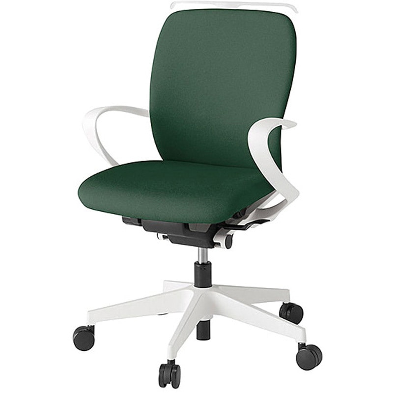 KF-446CFHWWG2 フルゴチェア ローバック 固定肘 ハンガー付<配送時組立サービス付> イトーキ 組立・設置・取付 ナイロン双輪キャスター ホワイト  KF-446CFHWWG2