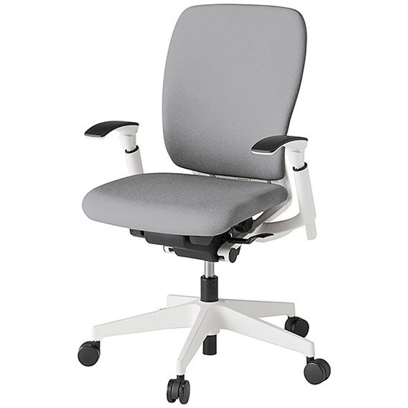 KF-437CF-WWT6 フルゴチェア ハイバック 可動肘付<配送時組立サービス付> イトーキ 組立・設置・取付 ナイロン双輪キャスター ホワイト  KF-437CF-WWT6