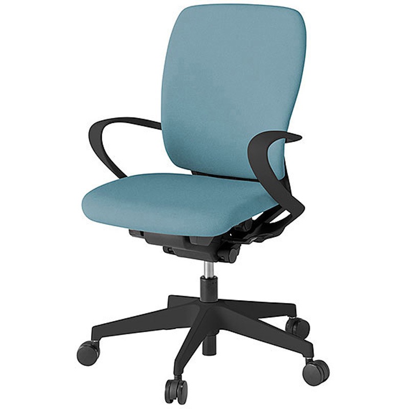 KF-436CF-T1S4 フルゴチェア ハイバック 固定肘付<配送時組立サービス付> イトーキ 組立・設置・取付 ナイロン双輪キャスター ブラック  KF-436CF-T1S4