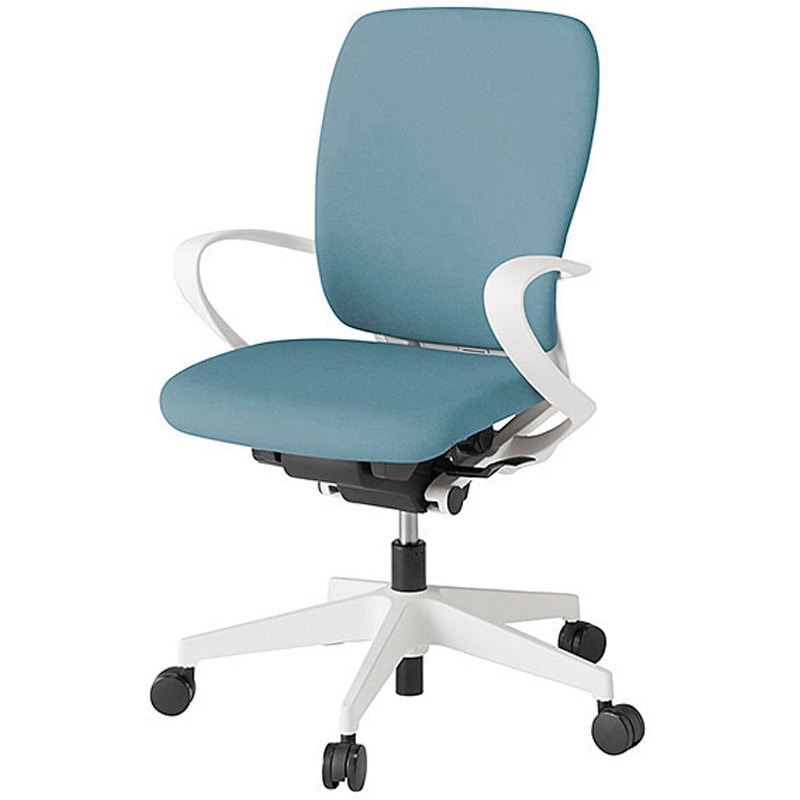 KF-436CF-WWS4 フルゴチェア ハイバック 固定肘付<配送時組立サービス付> イトーキ 組立・設置・取付 ナイロン双輪キャスター ホワイト  KF-436CF-WWS4