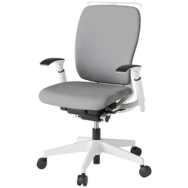 KF-437CFHWWT6 フルゴチェア ハイバック 可動肘 ハンガー付<配送時組立サービス付> イトーキ 組立・設置・取付 ナイロン双輪キャスター ホワイト  KF-437CFHWWT6