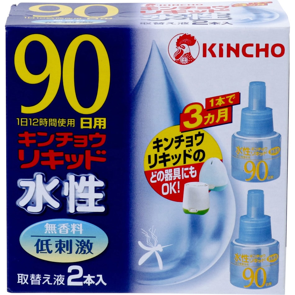 水性キンチョウリキッド 取替え液 金鳥 Kincho 適合害虫 蚊成虫 タイプ 90日用 1箱 2本 通販モノタロウ