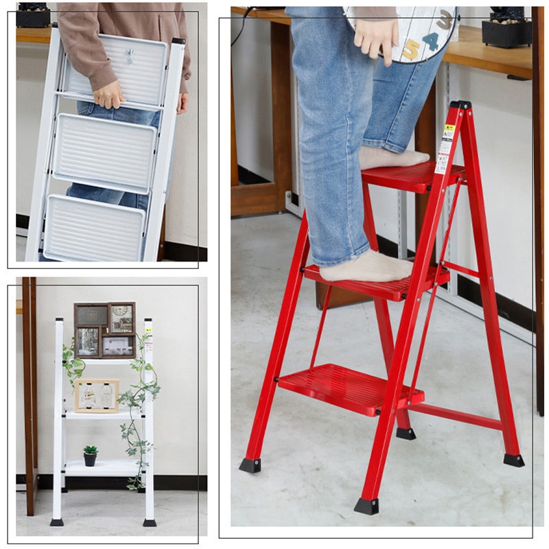 WK2004-WH 折りたたみ踏み台 ステップラダー 耐荷重150kg 1個 SIS