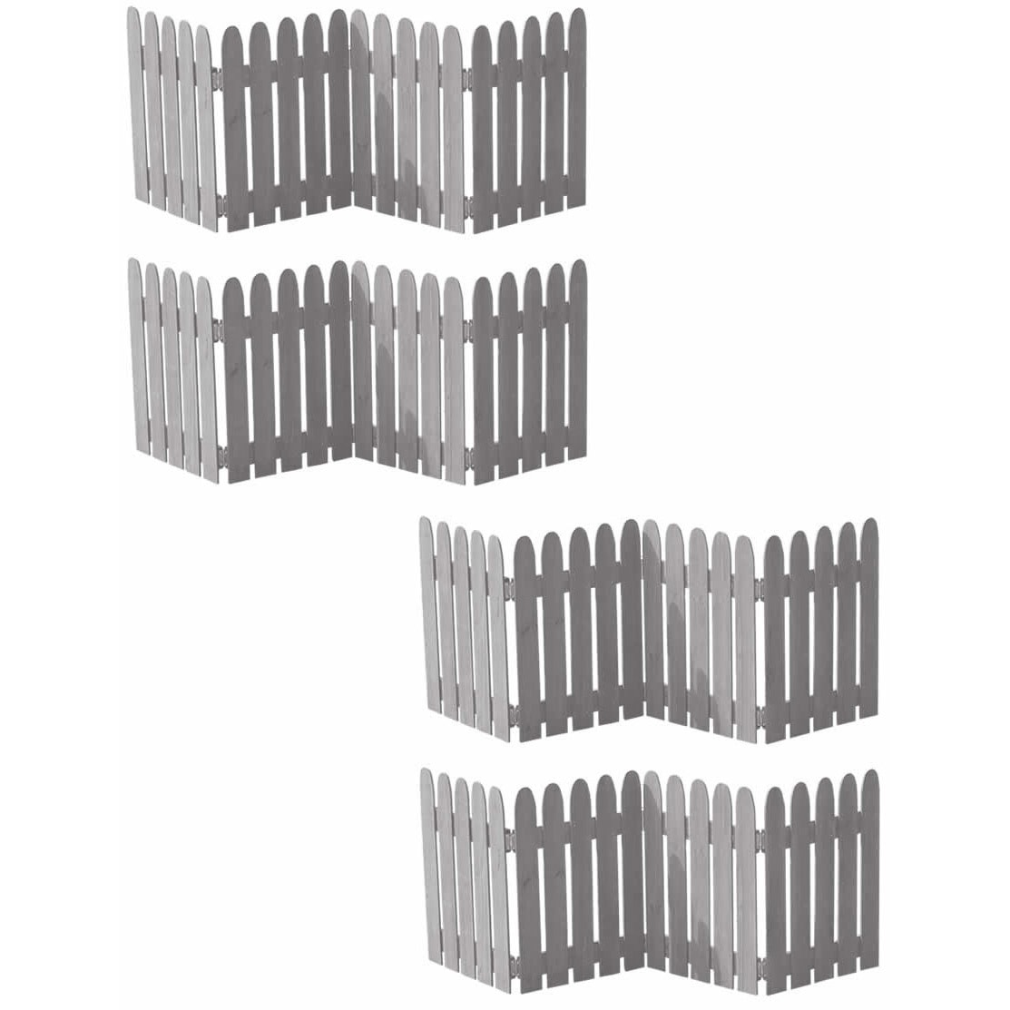 WF-120F-4P-GRY 折り畳めるウッドミニフェンス 1セット(4枚) 住まいスタイル 【通販モノタロウ】