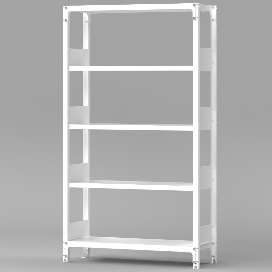 RKU351-345SOR スチール製 書架RKU 単体 ホワイト 金剛(KONGO) 荷重300kg 高さ1650mm奥行340mm  RKU351-345SOR