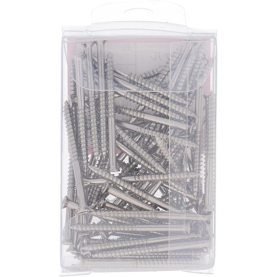 2x32 建具用木ねじ(一番ビス) 皿頭 (鉄/ニッケルめっき)(パック品