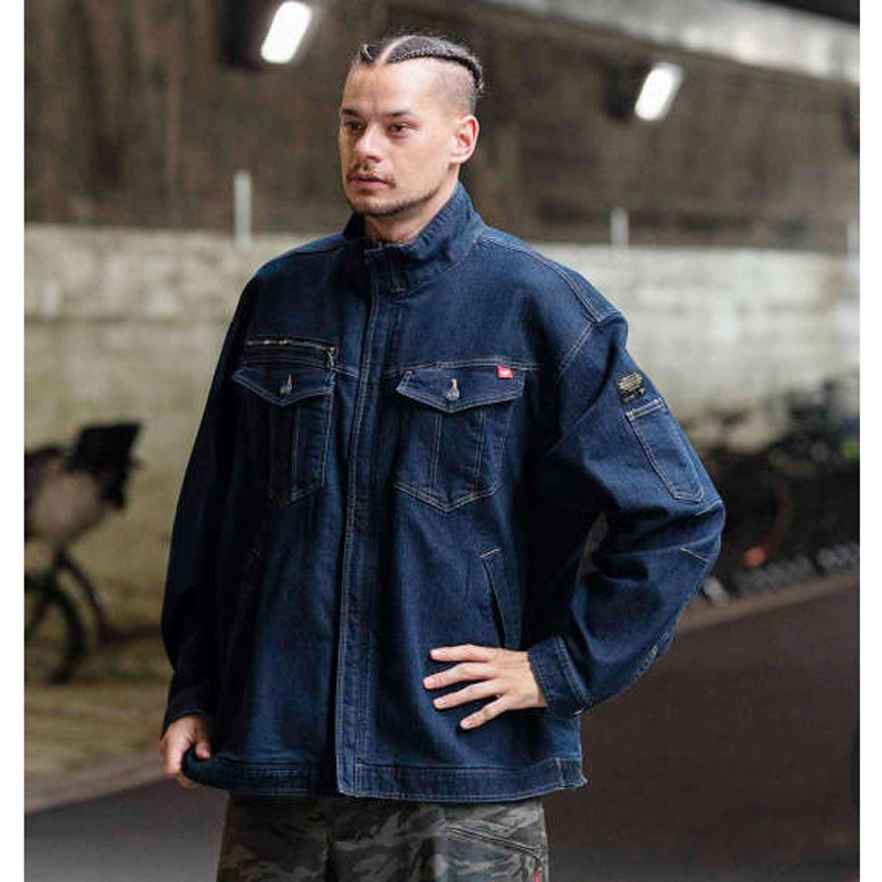 1012763211-1-6L 大きいサイズ 激ラクデニムブルゾン 1枚 FORECAST 【通販モノタロウ】