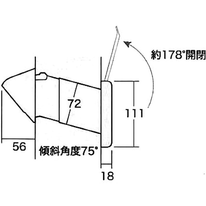 大壁用 No30ステンレスシュート 内フタ付気密型 大壁用 1台