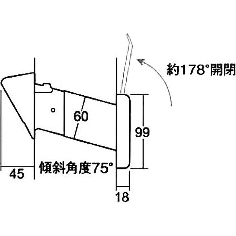 ステンレスシュート 内フタ付気密型 No.24 大壁 H／L〔0001-05687〕 シュート DIY・工具・ガーデン ステンレスシュート 内フタ付気密型 No