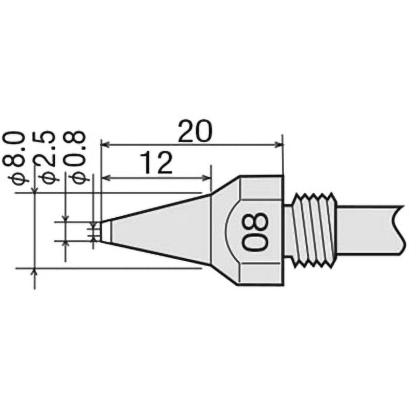 gooｔ 替ノズル φ0.8 TP-100/200N-08 2mvetro Amazon | 太洋電機産業(goot) 替ノズル φ0.8 スリム TP-100/200N-S8