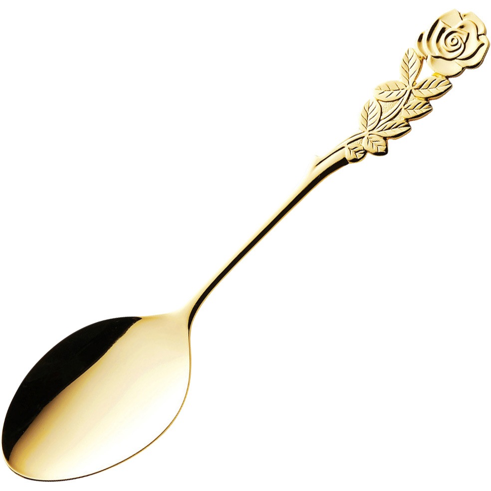 004980 ローズカトラリーゴールドデザートスプーン 1セット(12本) 高桑金属 【通販モノタロウ】