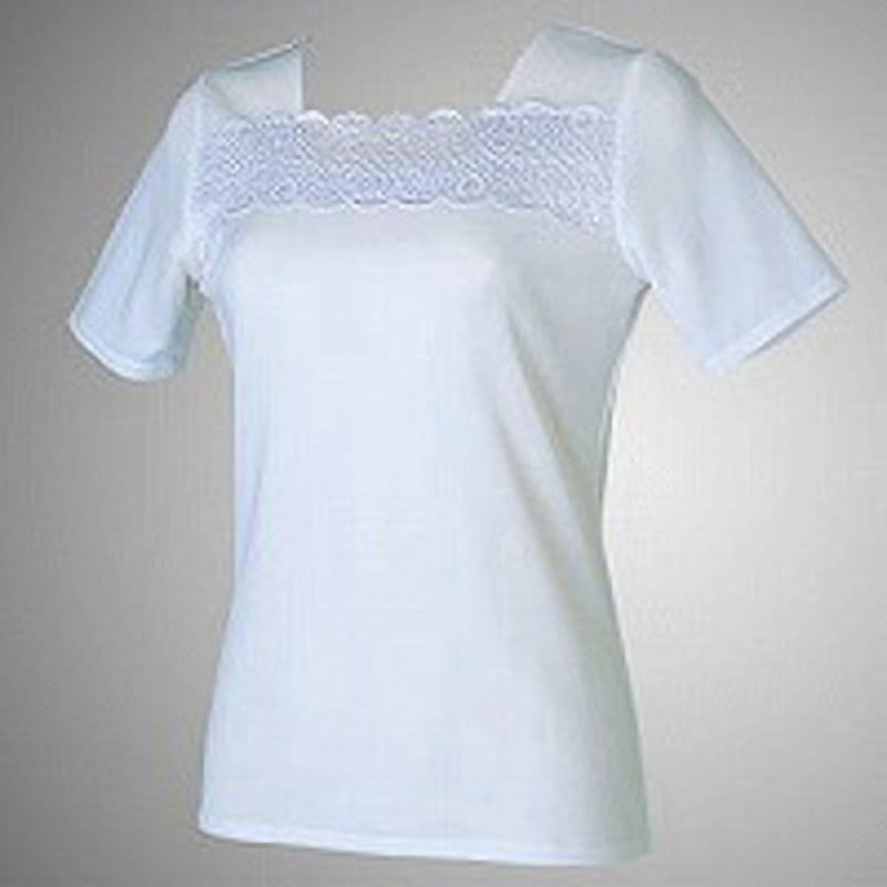 YI-58 レース半袖カットソー リミット 制電・吸汗速乾 白色 サイズ4L  YI-58