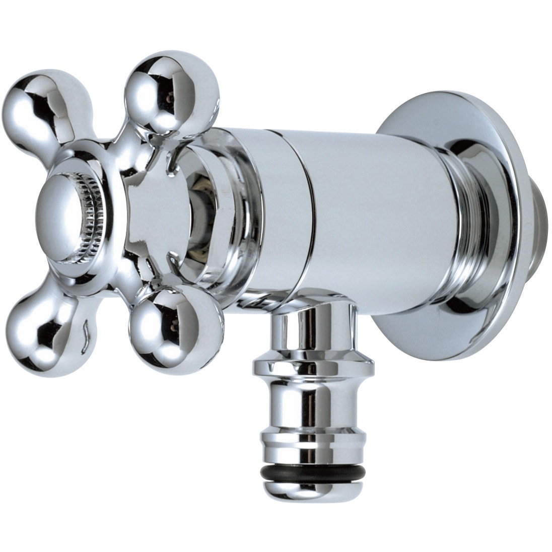 H105 補助蛇口 ホース接続クロス  クロームメッキ 1個 ニッコーエクステリア 【通販モノタロウ】