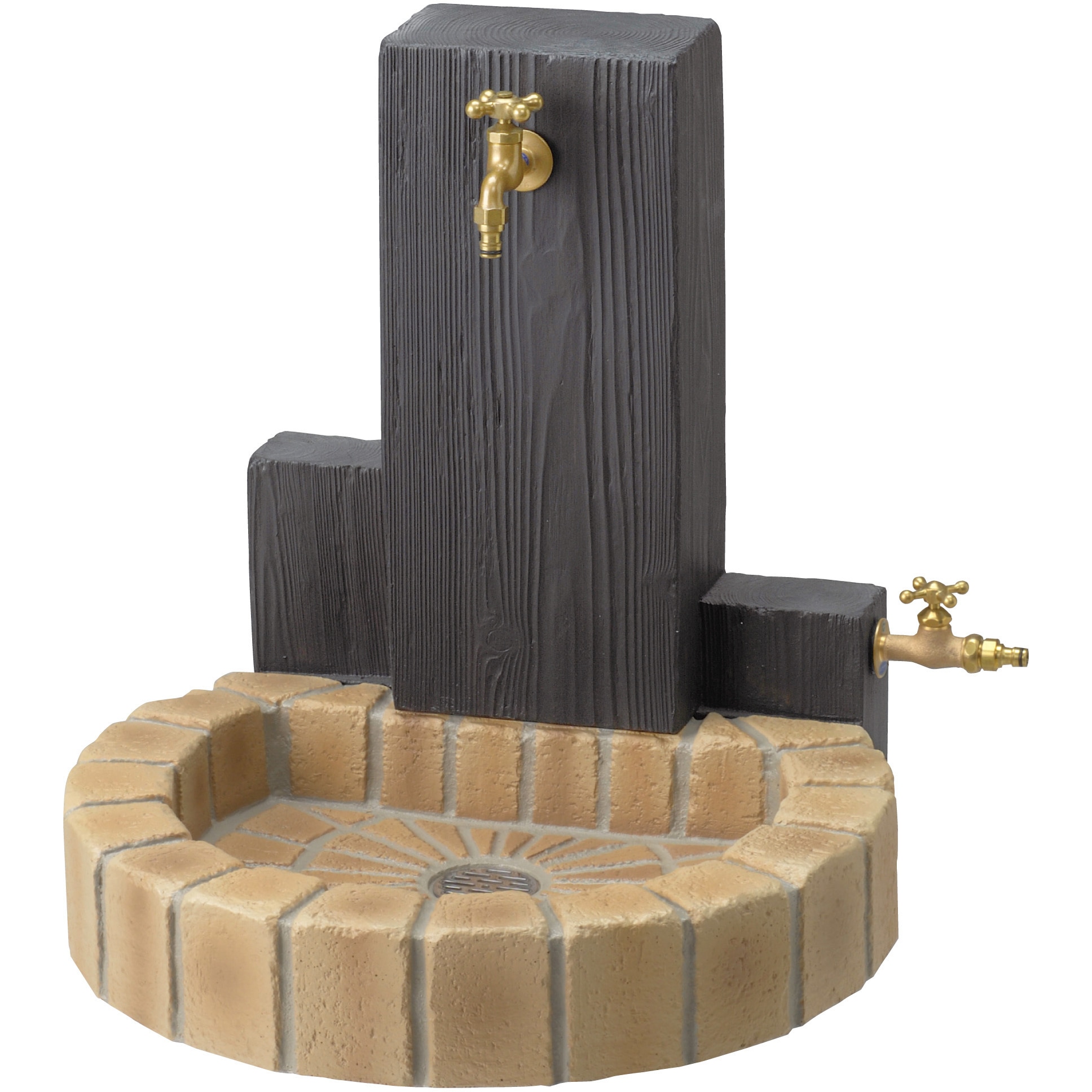 RS-12T-PAーBY 立水栓ユニット ウッドクリートタイプ ニッコーエクステリア 幅600mm奥行555mm高さ626mm