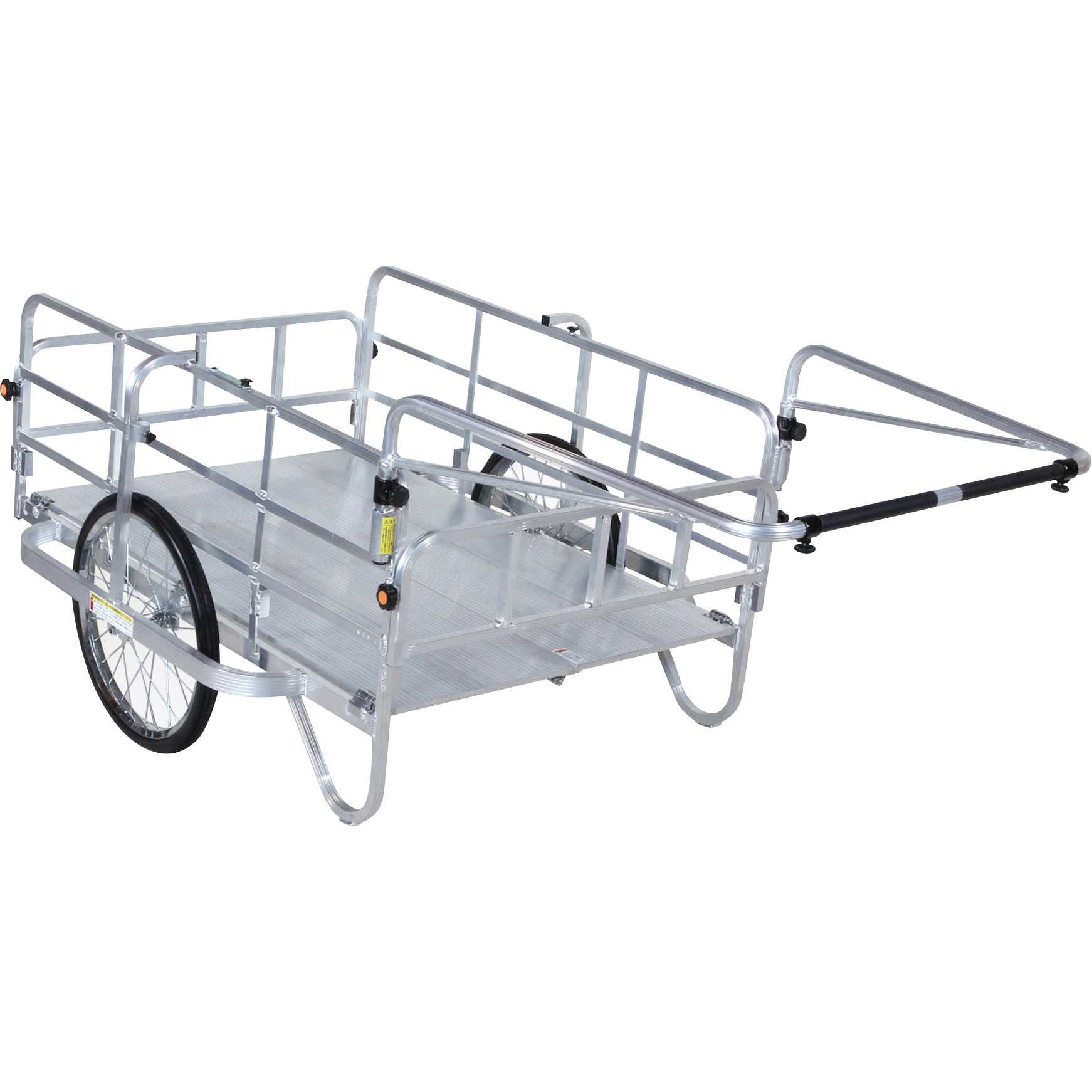 HC-1208N コンパック アルミ製折り畳み式リヤカー HARAX(ハラックス) 荷台長さ1200mm荷台幅800mm  HC-1208N