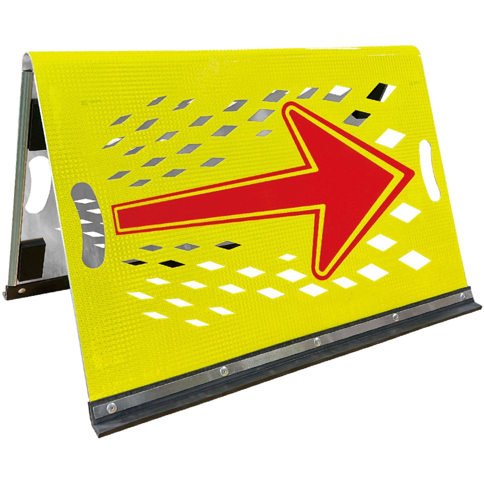 1106030091 矢印板 スプレッドアロー(シングル) 東亜安全施設 折り返し部補強