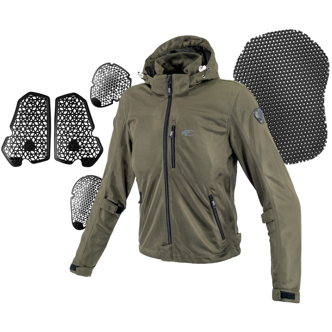 Kawasaki × IXON バイク用プロテクター付ジャケット グレー L